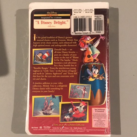 Disney Melody Time Vintage VHS Gold Collection New in Wrap - Picture 2 of 7